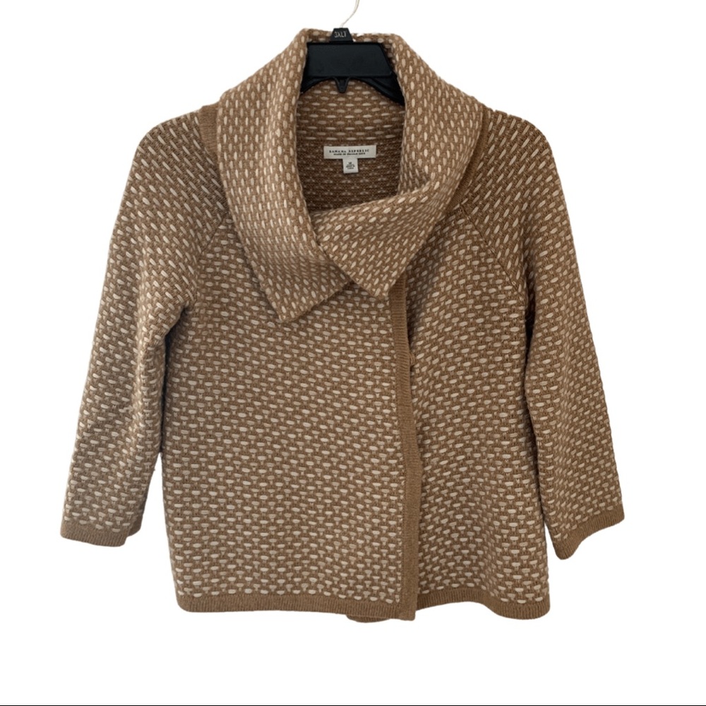 Banana Republic Made Of Italian Yarn Wool Cashmere Alpaca Blend Cardigan Sz M